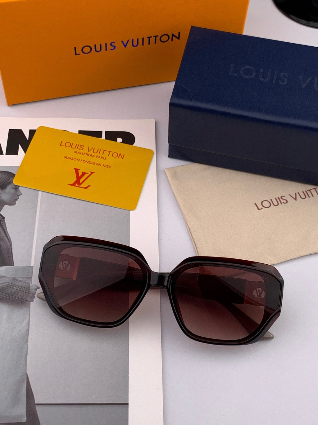 SQUARE SUNGLASSES L8551 IN ACETATE