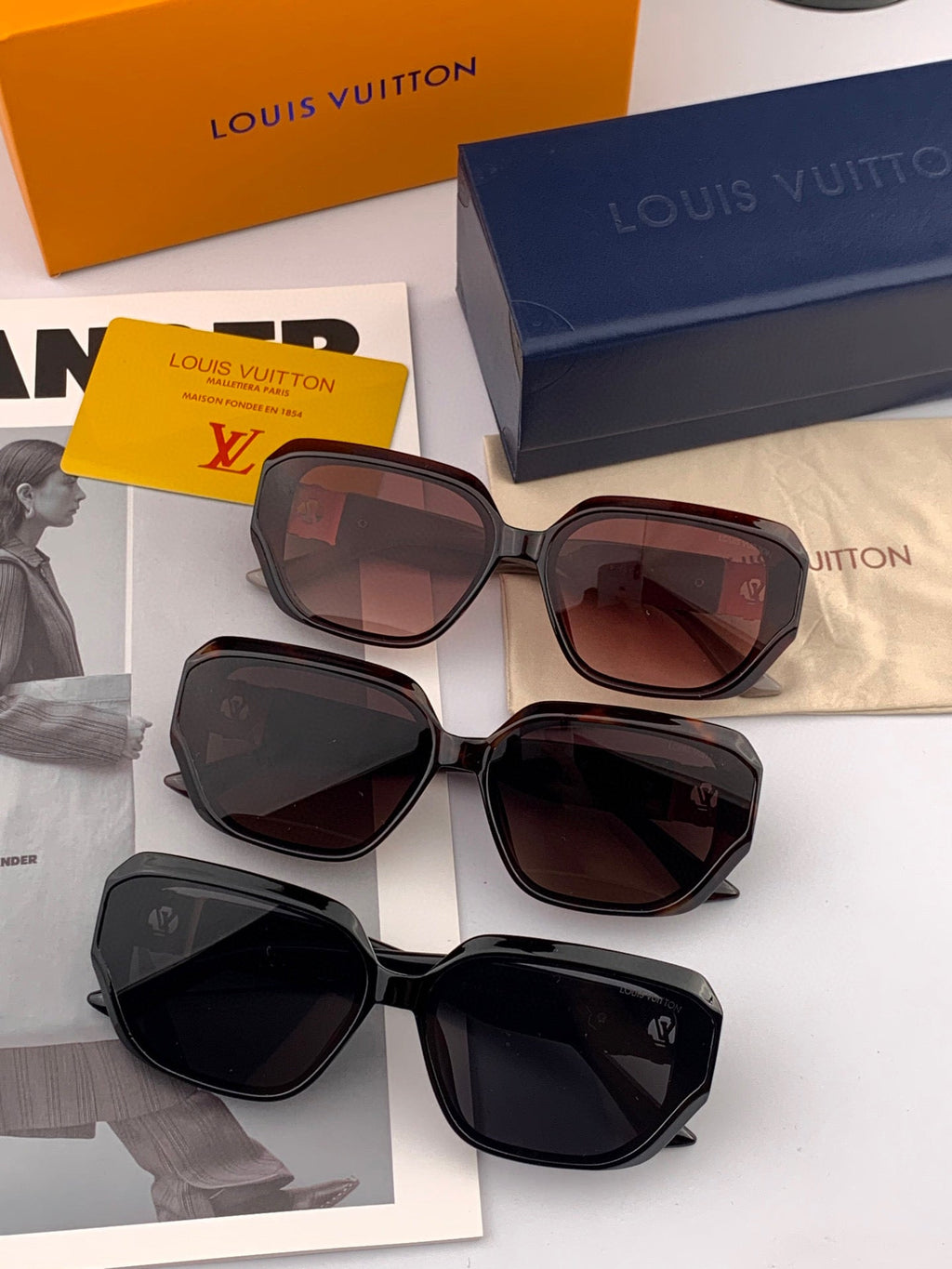 SQUARE SUNGLASSES L8551 IN ACETATE