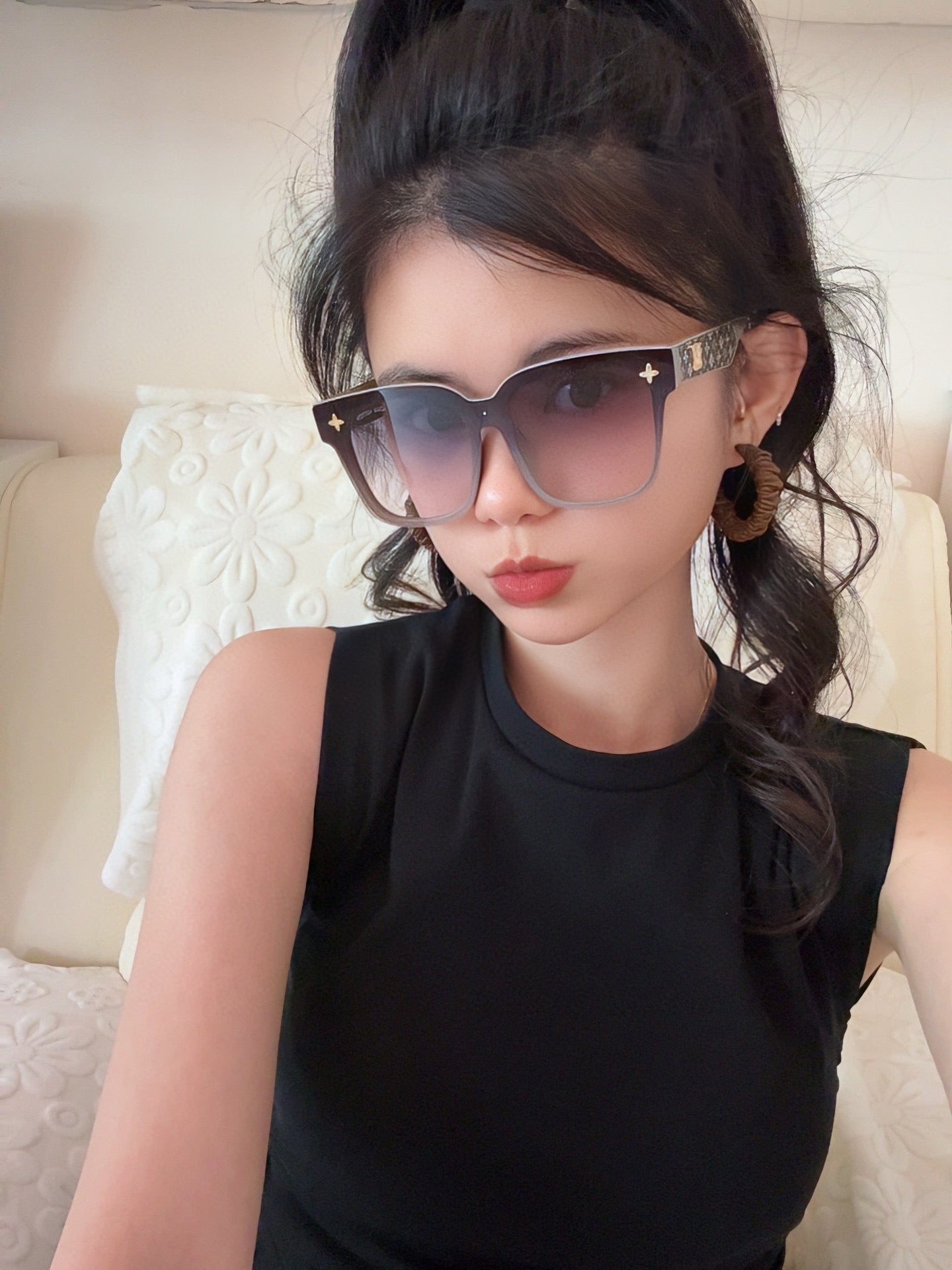 SQUARE ROUND SUNGLASSES L6303 IN ACETATE
