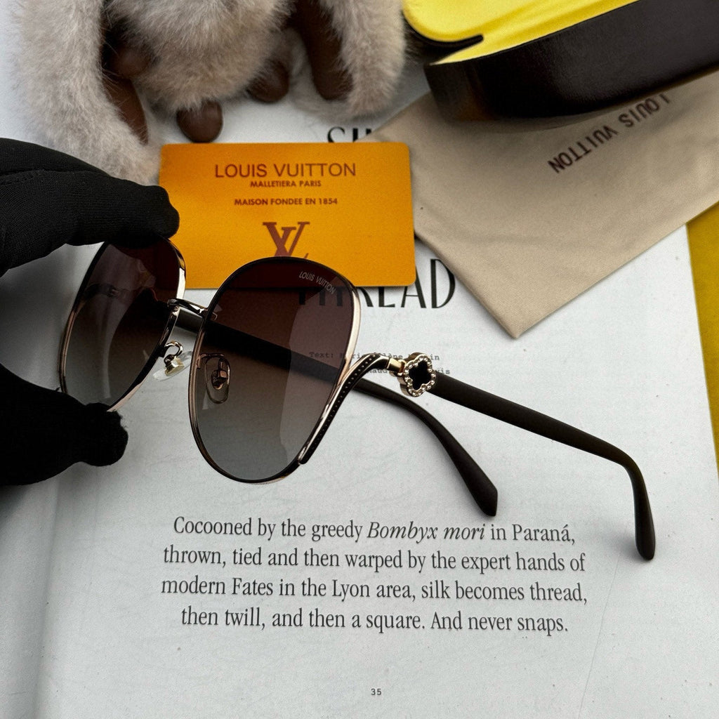 SIGNATURE ROUND SUNGLASSES L8638 IN METAL