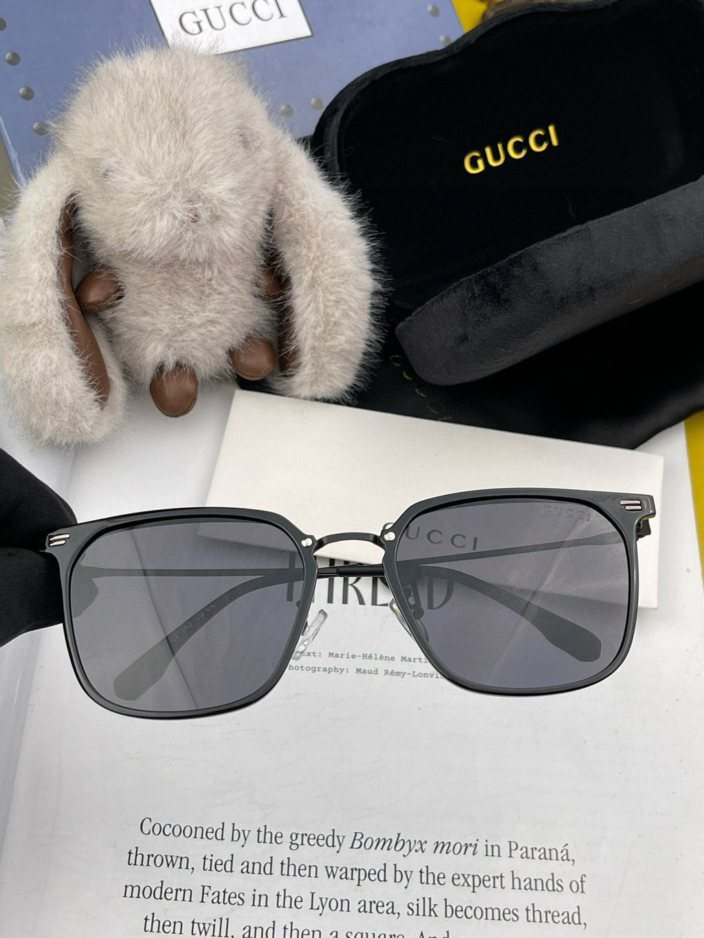 SQUARE FRAME SUNGLASSES G81937 IN ACETATE AND METAL