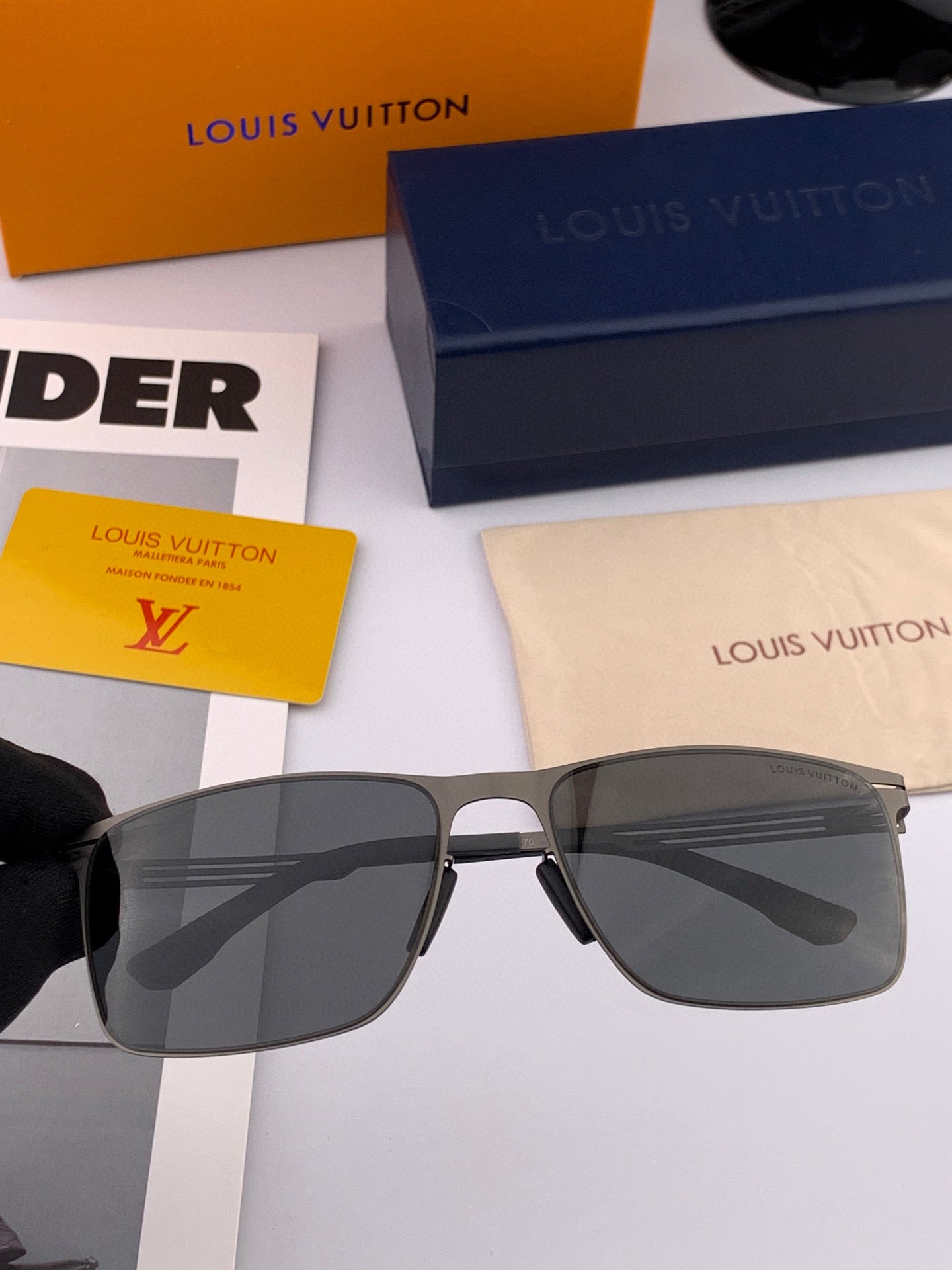 RECTANGULAR SUNGLASSES L169 IN METAL