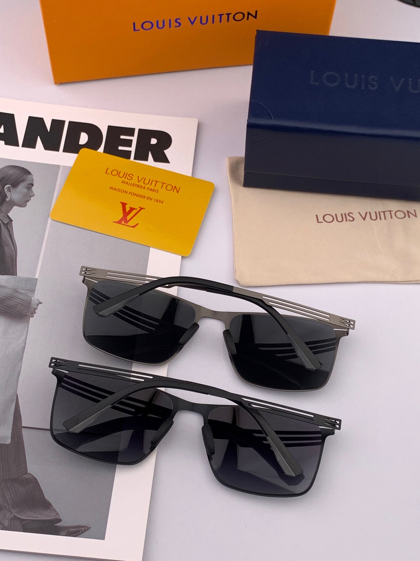 RECTANGULAR SUNGLASSES L169 IN METAL