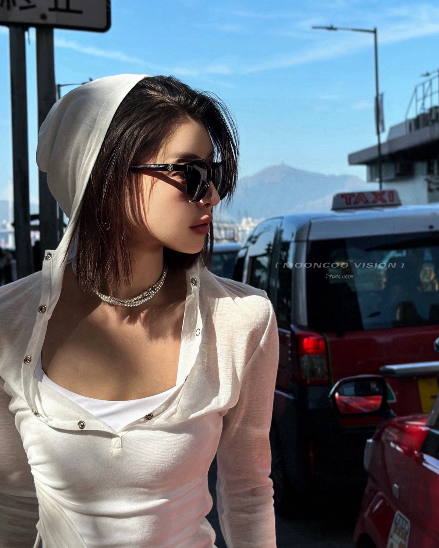 CAT EYE SUNGLASSES L6907 IN ACETATE