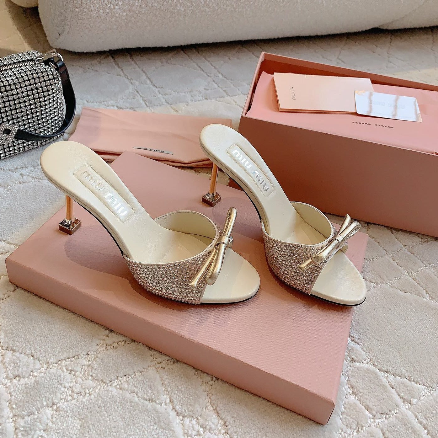 Champagne High - Heels Diamond Sheepskin