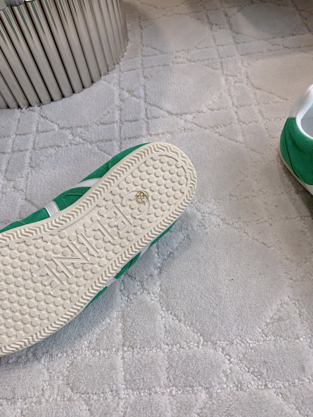 CELINE 25S JOGGER LOW LACE UP SNEAKER IN DEEP TEAL CALFSKIN AND SUEDE