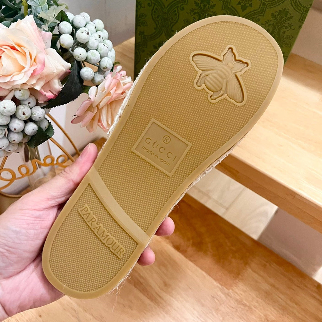 GG  Casual Style Logo Sandals Beige