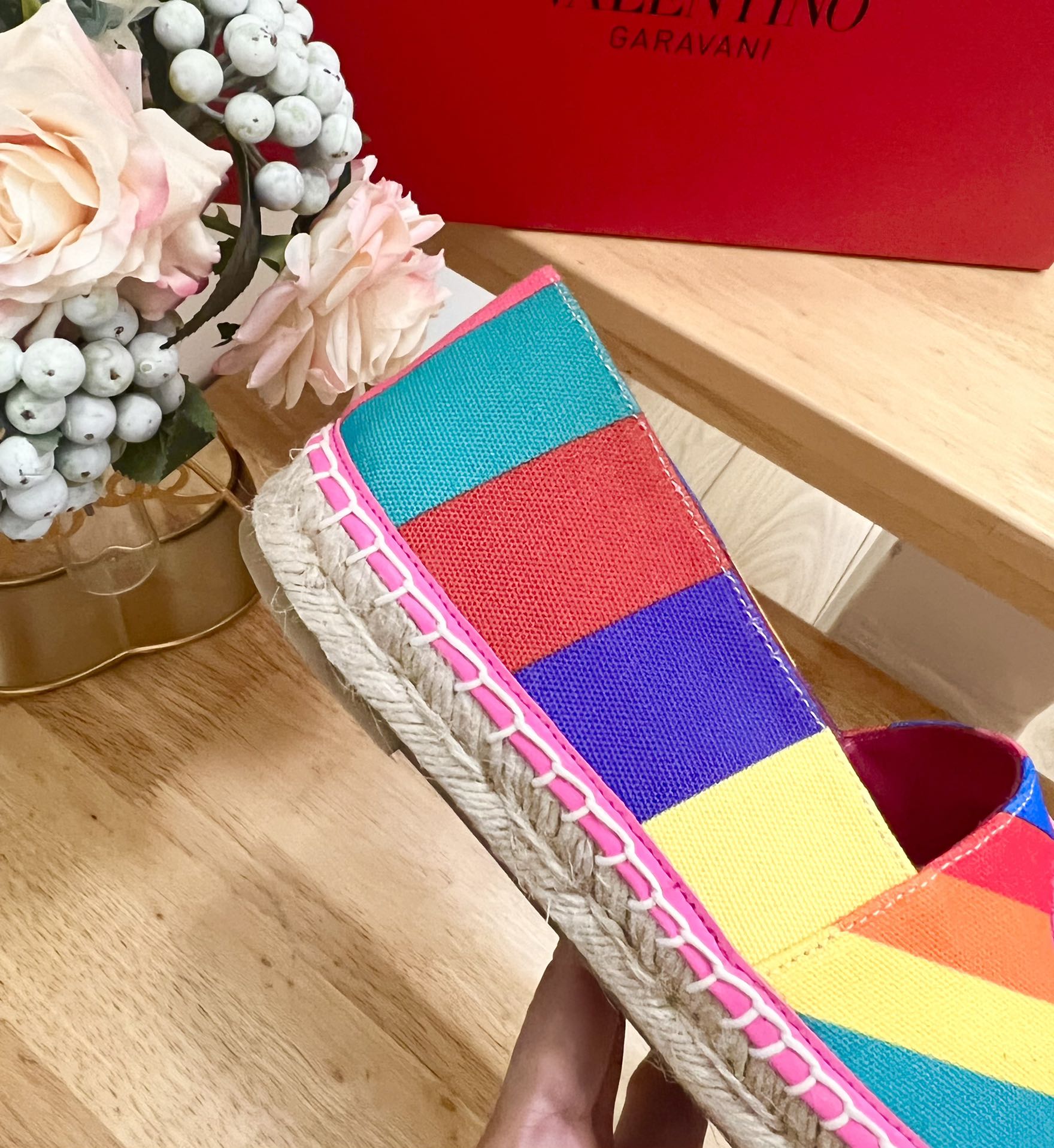 GARAVANI PRINTED COLORFUL CANVAS LOAFER WITH EMBROIDERED LOGO