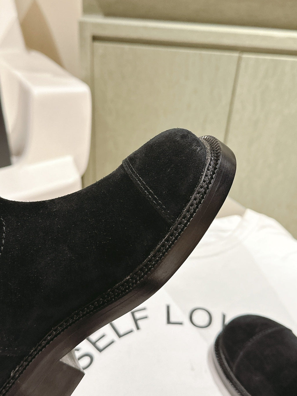 CC HIGH BOOTS BLACK SUEDE CALFSKIN