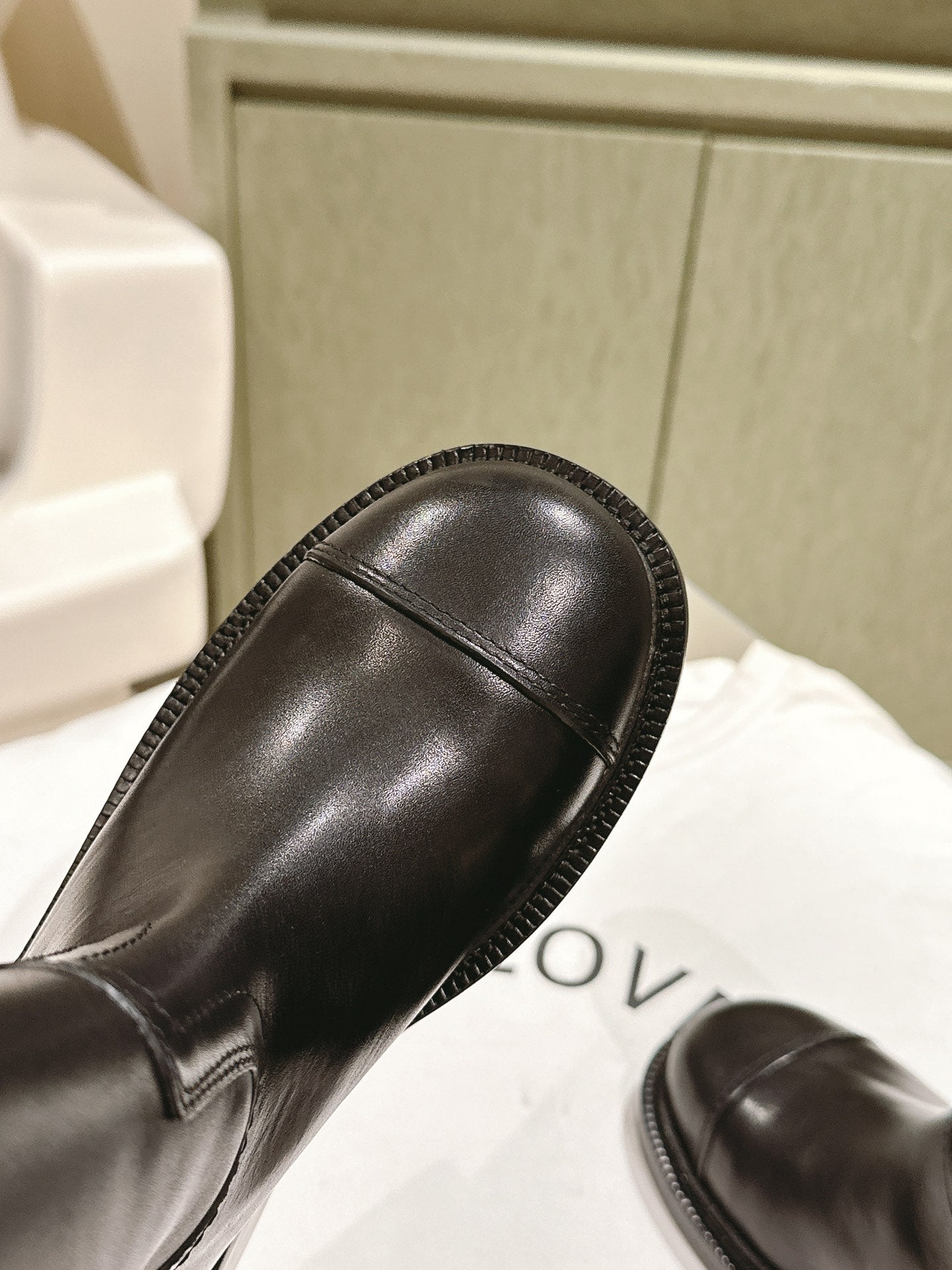 CC SHORT BOOTS BLACK CALFSKIN