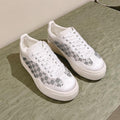 LV GROOVY SNEAKER IN WHITE MIX BLACK DAMIER STRASS AND CALFSKIN