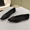 BALLERINA FLATS IN BLACK SATIN