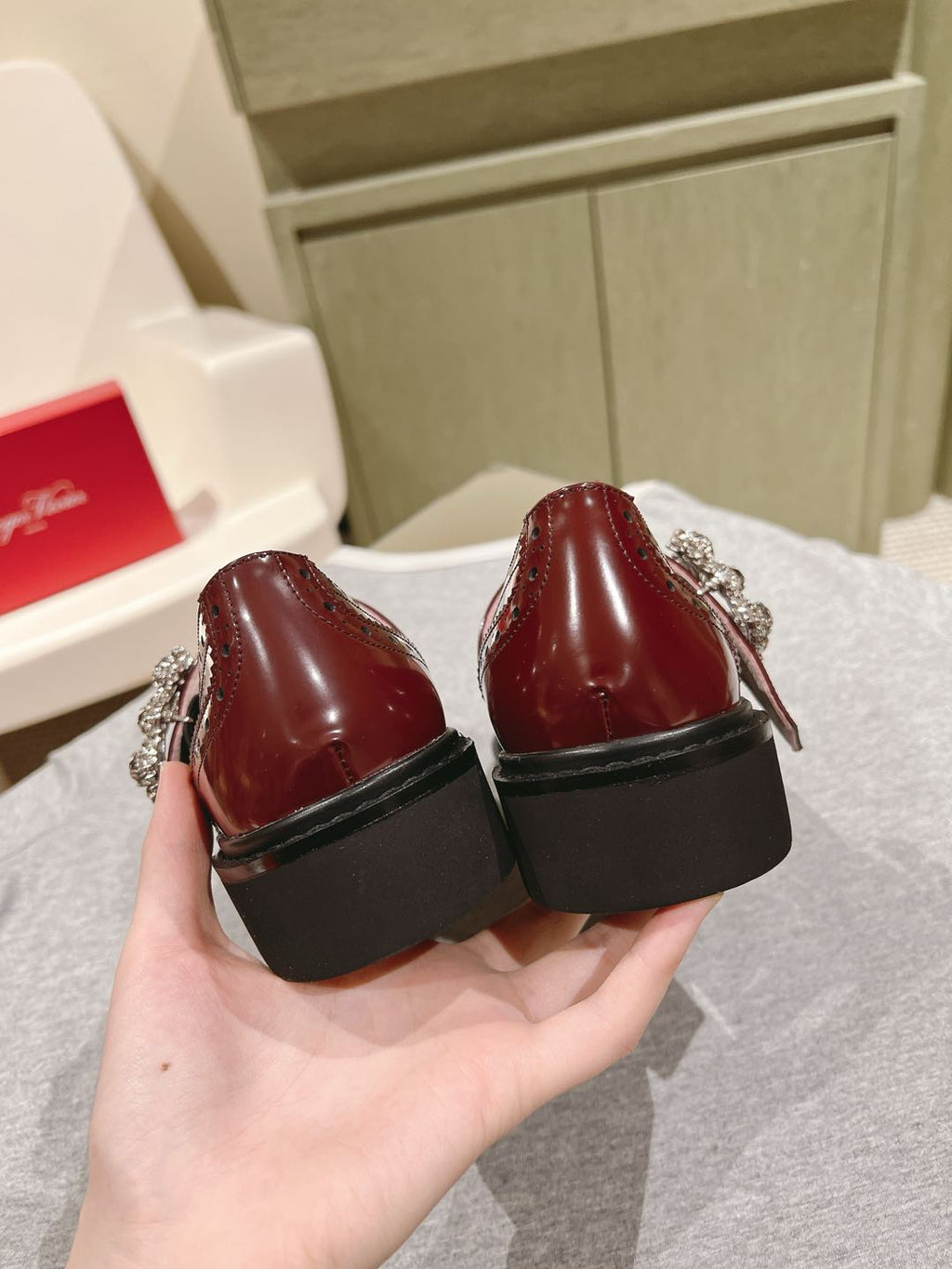 VIV' RANGERS MARY JANES IN BURGUNDY RED CALFSKIN