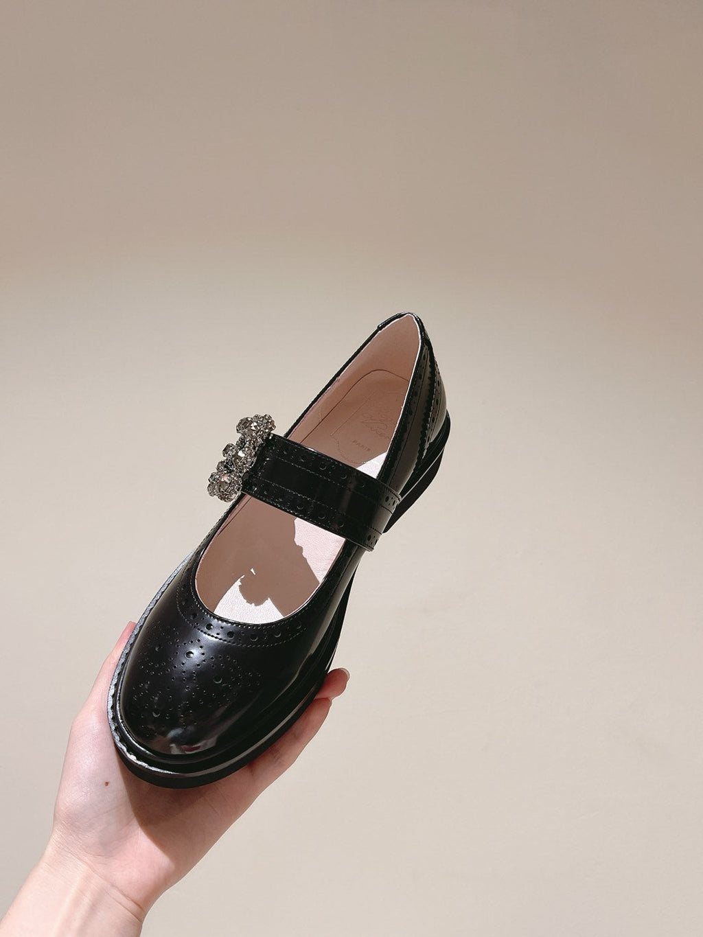 VIV' RANGERS MARY JANES IN BLACK CALFSKIN