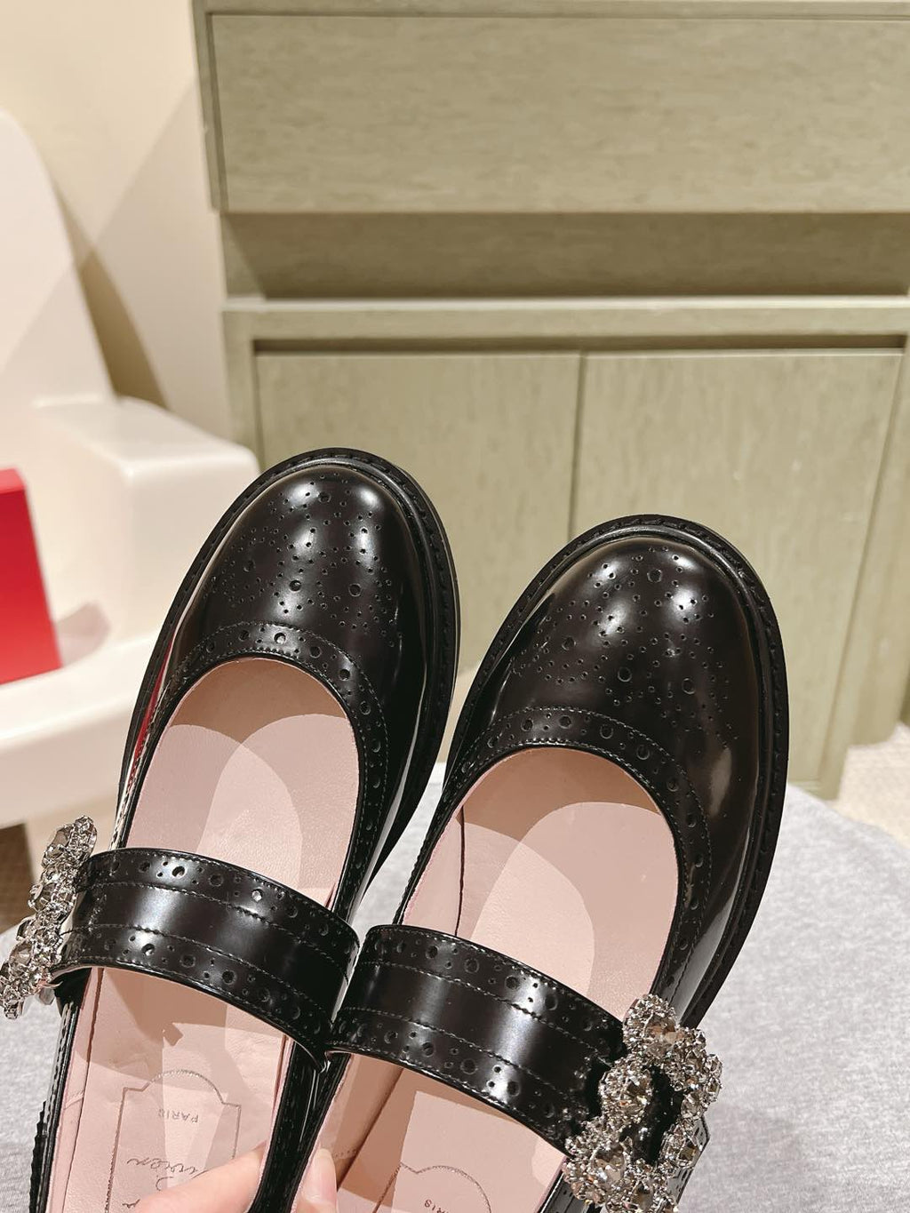 VIV' RANGERS MARY JANES IN BLACK CALFSKIN