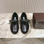 ALAIA MARY JANE 25S IN BLACK LAMBSKIN WITH SILVER HARDWARE