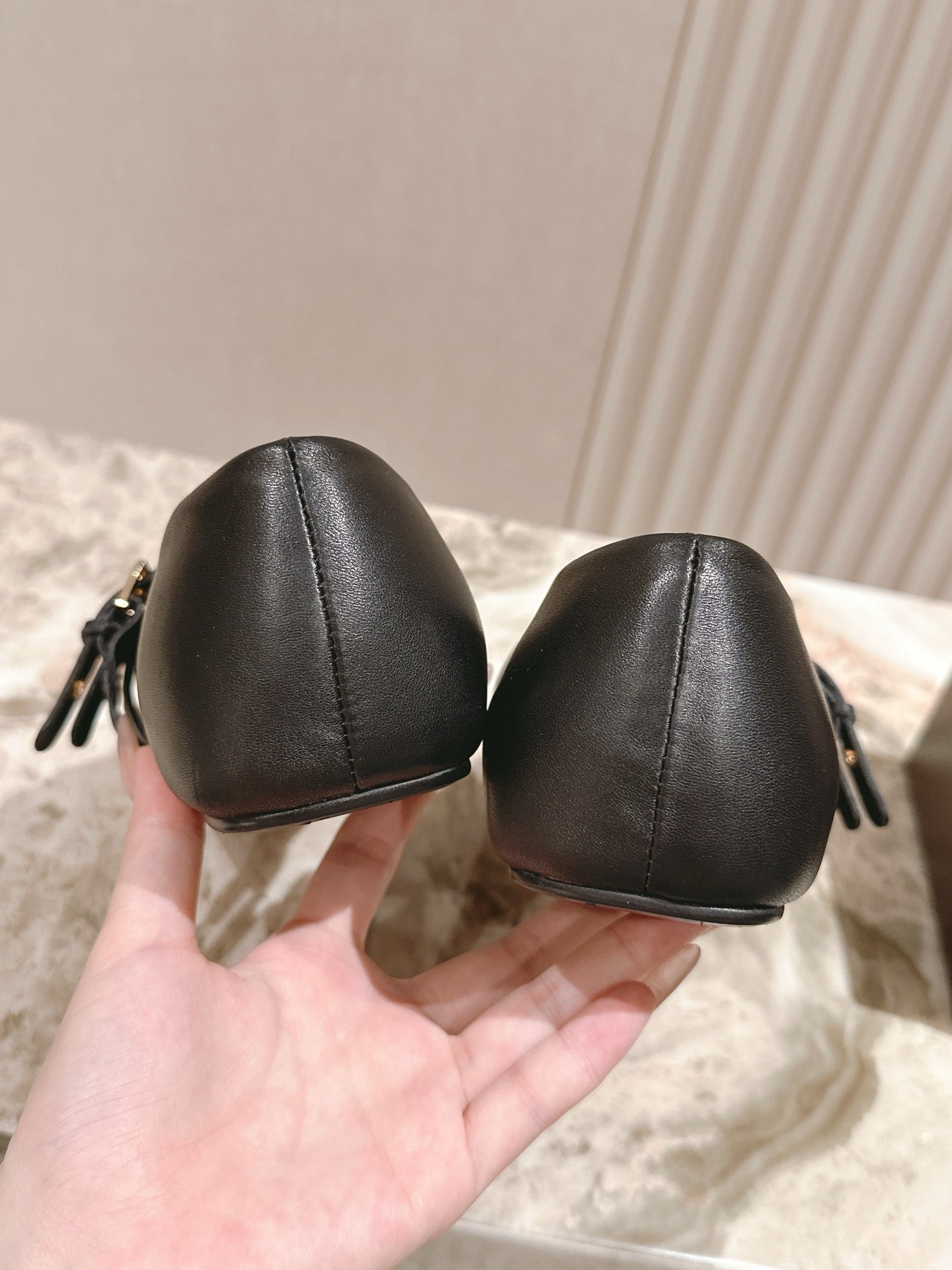 ALAIA MARY JANE 25S IN BLACK LAMBSKIN WITH SILVER HARDWARE