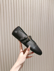 ALAIA MARY JANE 25S IN BLACK LAMBSKIN WITH SILVER HARDWARE