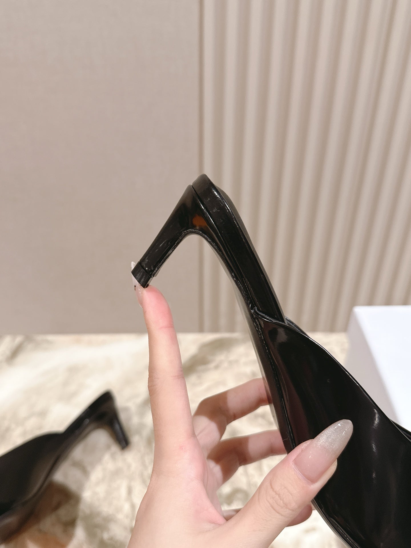 CELINE 25S ALMA TRIOMPHE MULE 45MM IN BLACK CALFSKIN SILVER HARDWARE