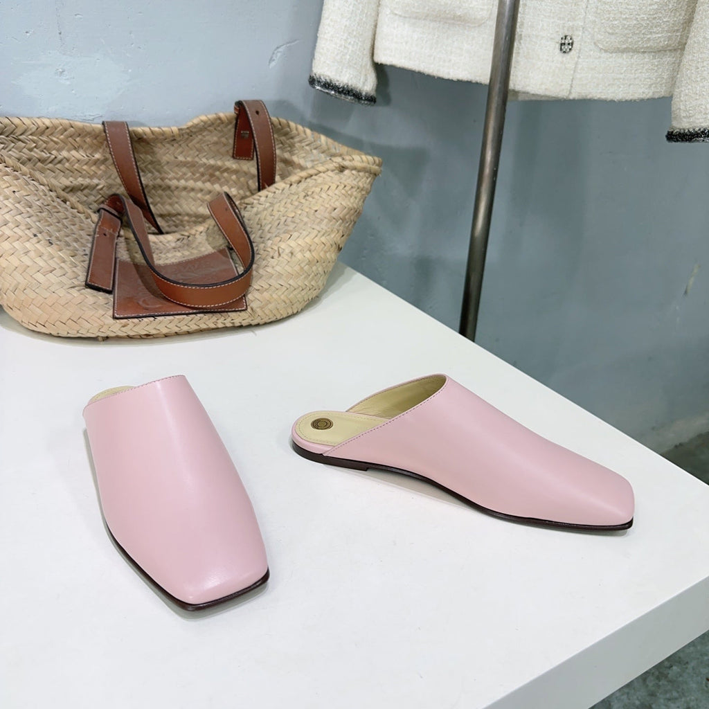 FLAT BUBBLE IN PASTEL PINK LAMBSKIN