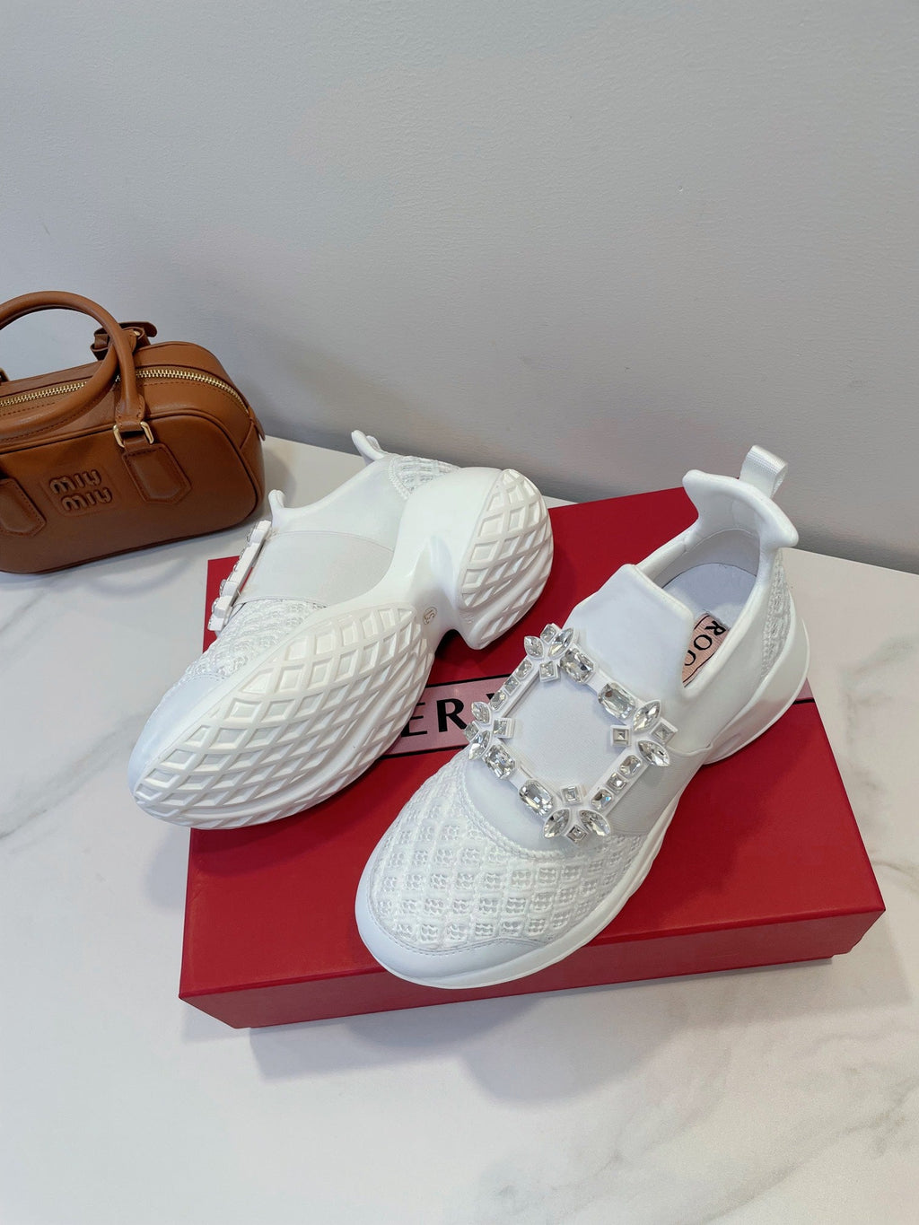 VIV' RUN SNEAKERS IN WHITE TECHNICAL FABRICS TRASS BUCKLE