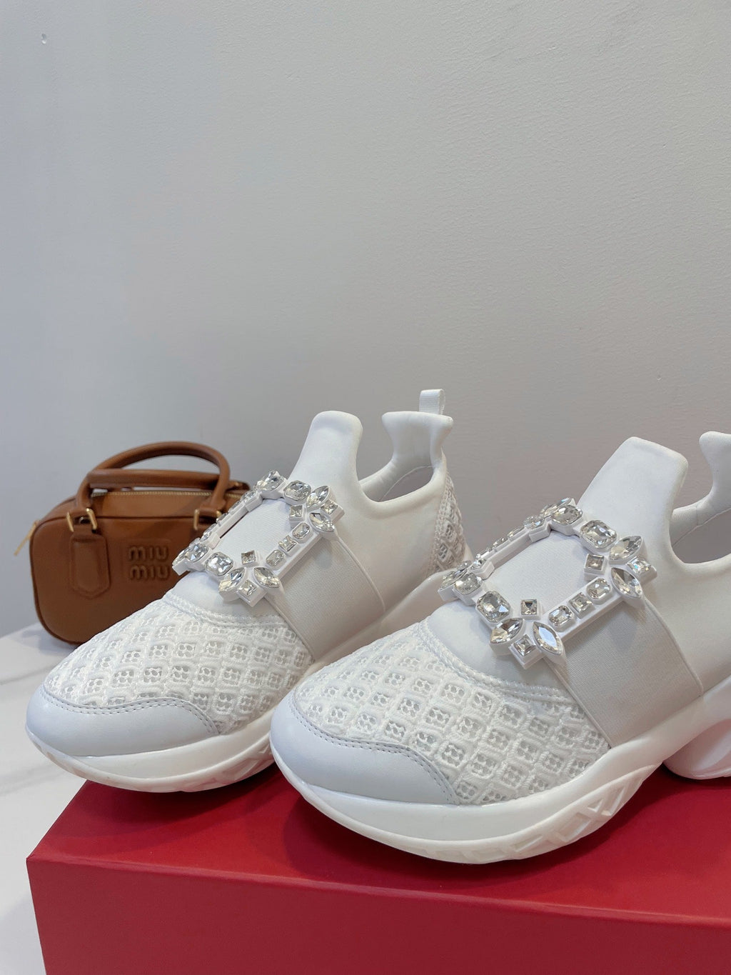 VIV' RUN SNEAKERS IN WHITE TECHNICAL FABRICS TRASS BUCKLE
