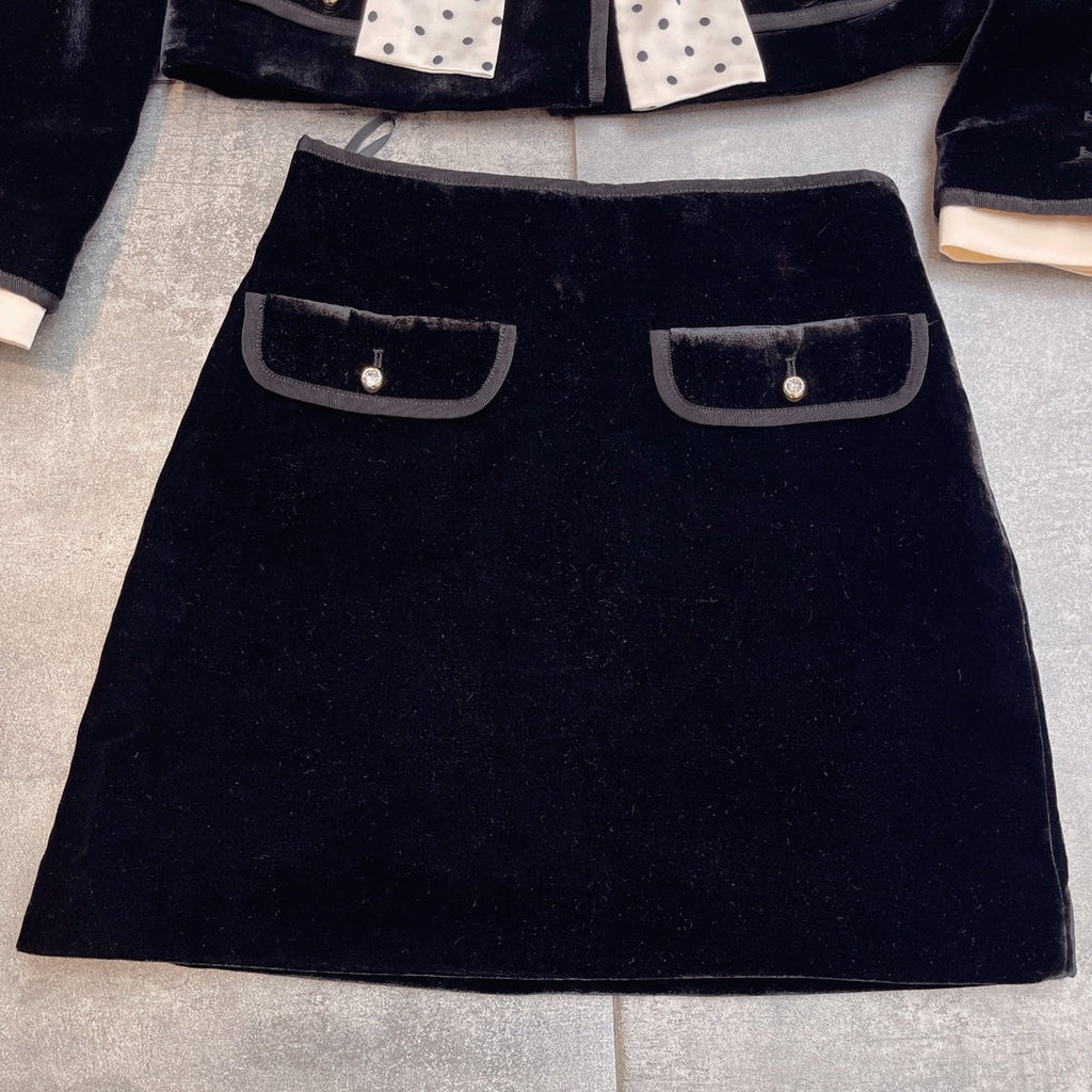 MIUMIU TOP AND SKIRT SET STYLE 775