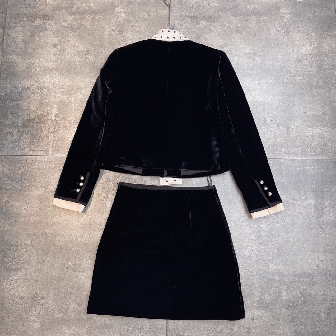 MIUMIU TOP AND SKIRT SET STYLE 775