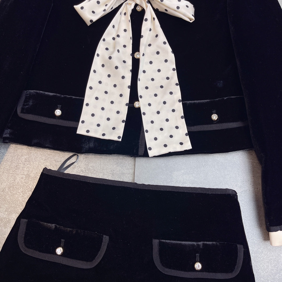 MIUMIU TOP AND SKIRT SET STYLE 775