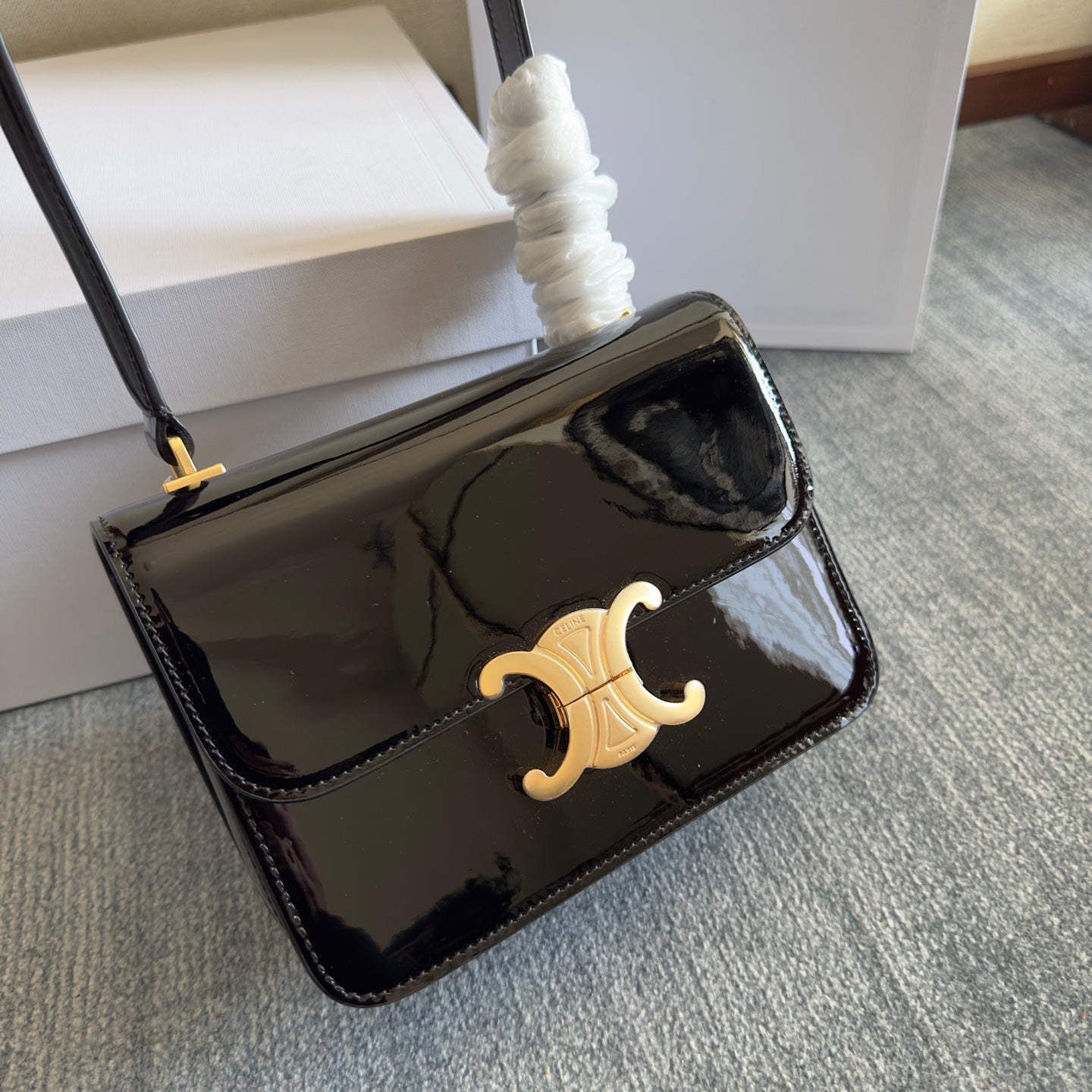 TEEN GARANCE BAG 18 IN BLACK PATENT CALFSKIN