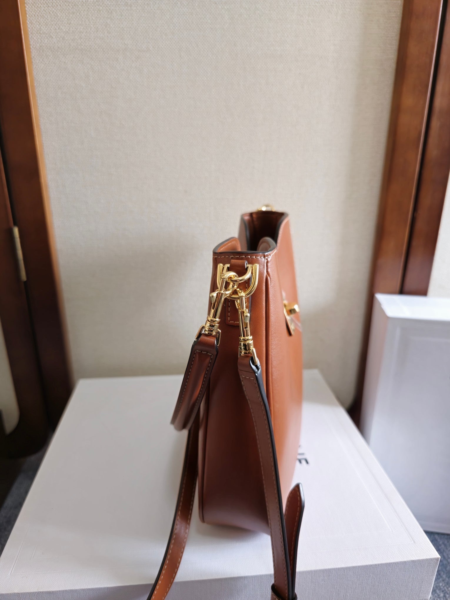 SMALL CAMILLE 16 SOFT BAG 24 IN BURNT SIENNA SMOOTH CALFSKIN