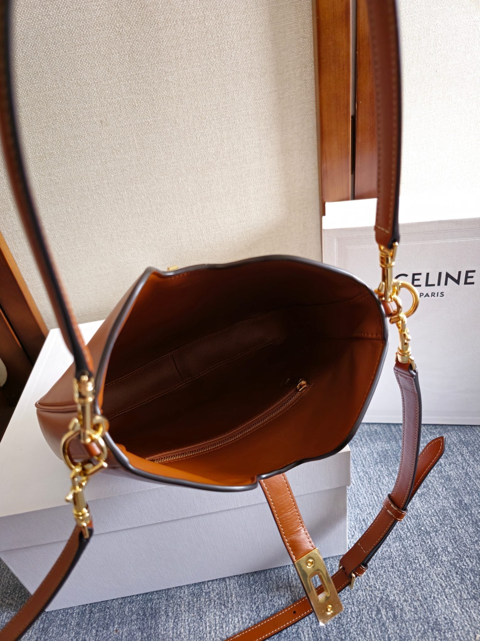 SMALL CAMILLE 16 SOFT BAG 24 IN BURNT SIENNA SMOOTH CALFSKIN