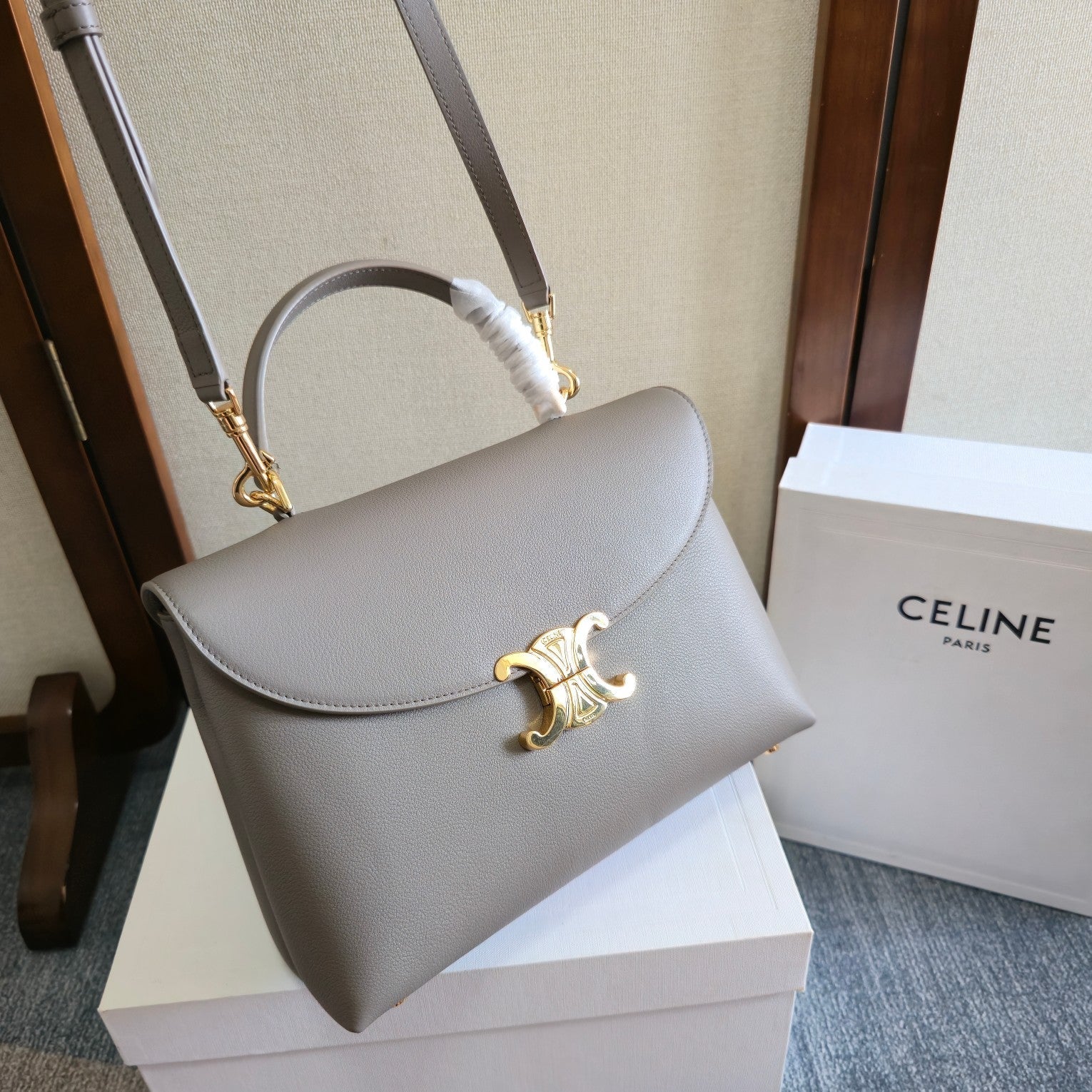 NINO TEEN MEDIUM 25 BAG IN GREY CALFSKIN