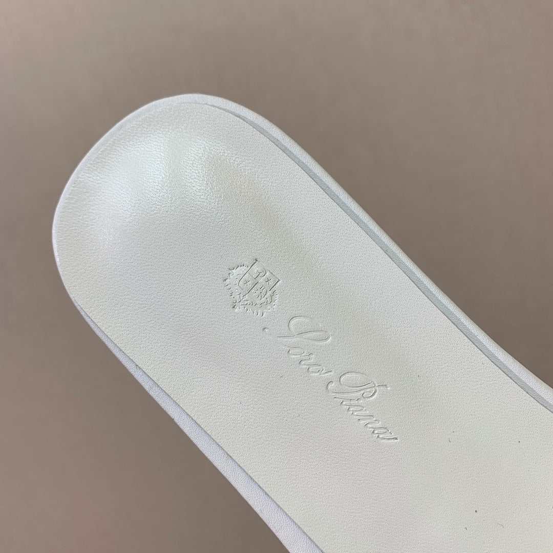 LP HIGHT TOP FLAT SLIPPERS WHITE CALFSKIN