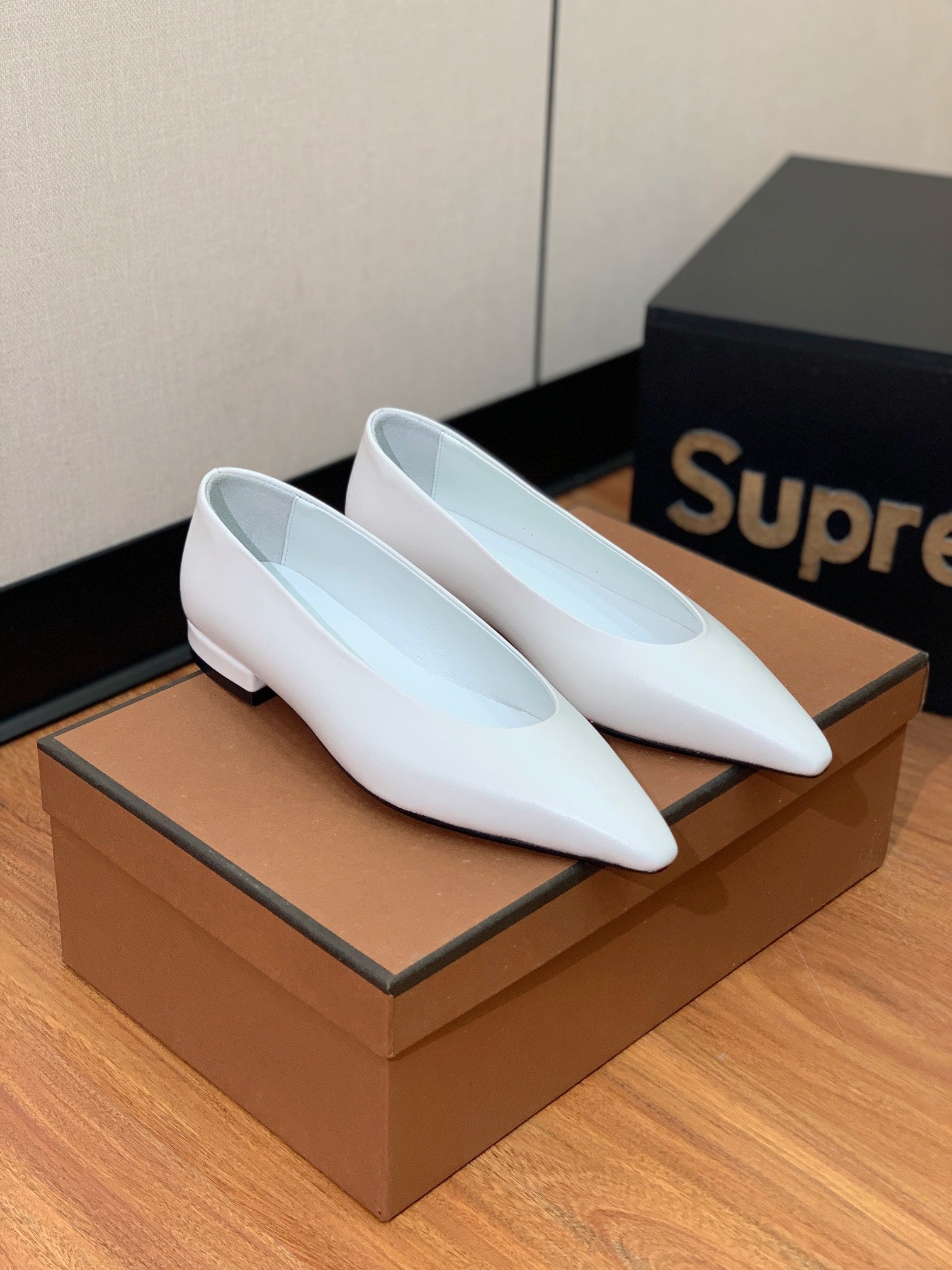 LP REBECCA BALLERINAS SNOW CALFSKIN