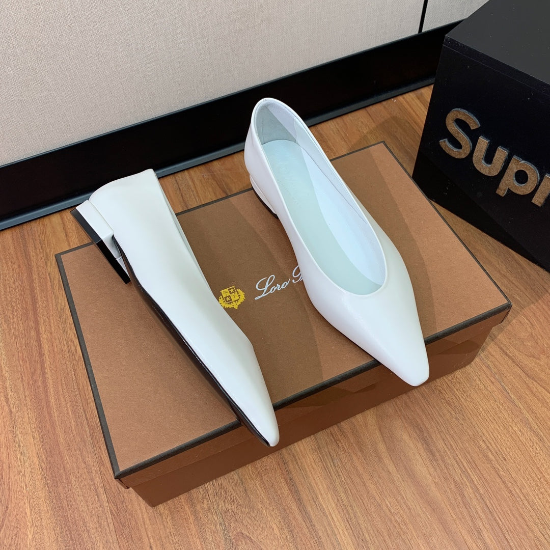 LP REBECCA BALLERINAS SNOW CALFSKIN