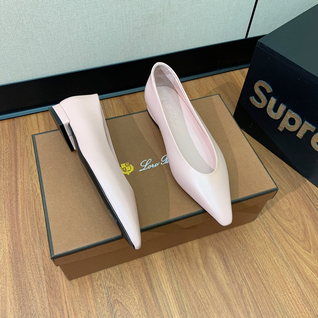 LP REBECCA BALLERINAS PASTEL PINK CALFSKIN