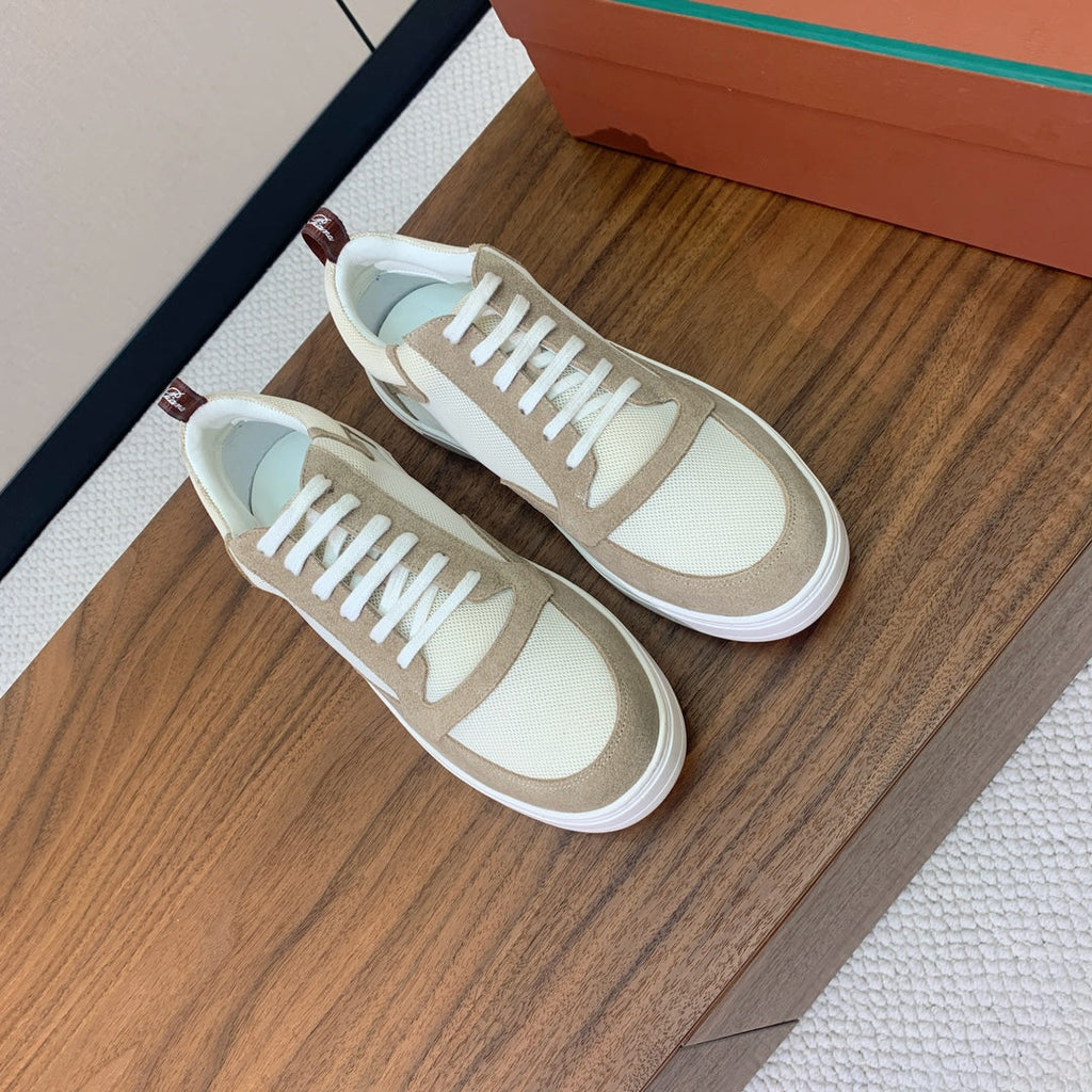 LP NEWPORT WALK SNEAKERS KHAKI AND CREAMY WHITE SUEDE