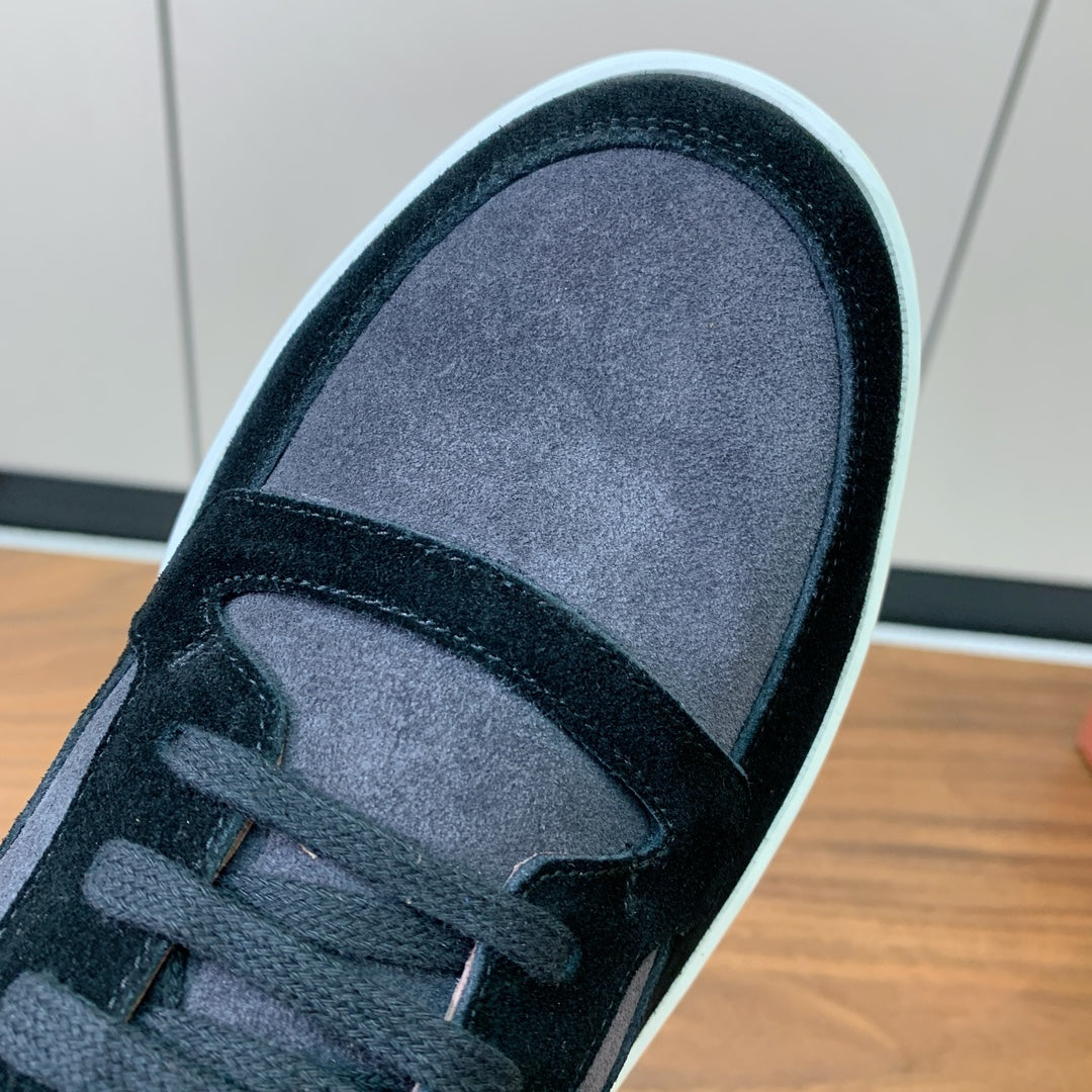 LP NEWPORT WALK SNEAKERS BLACK AND LEAD SUEDE