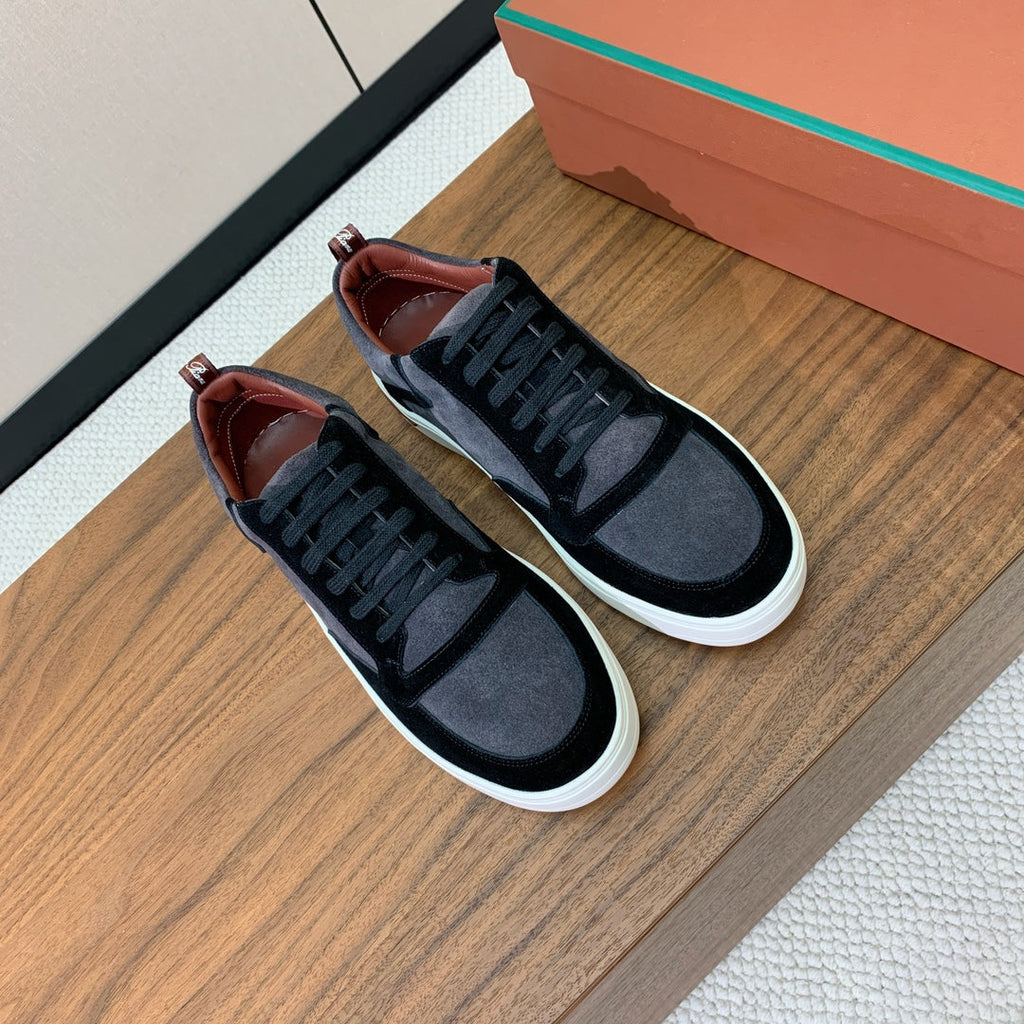 LP NEWPORT WALK SNEAKERS BLACK AND LEAD SUEDE
