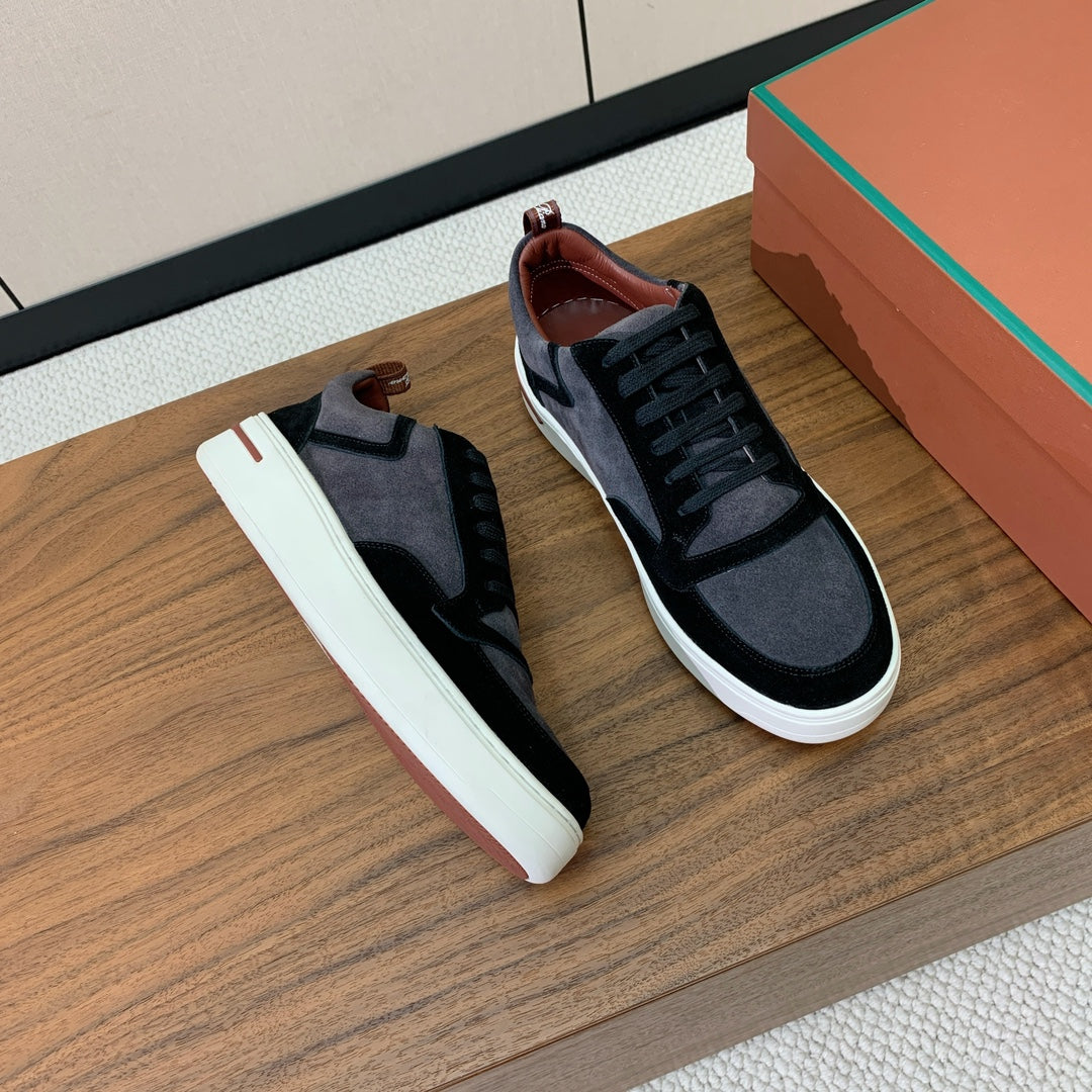 LP NEWPORT WALK SNEAKERS BLACK AND LEAD SUEDE
