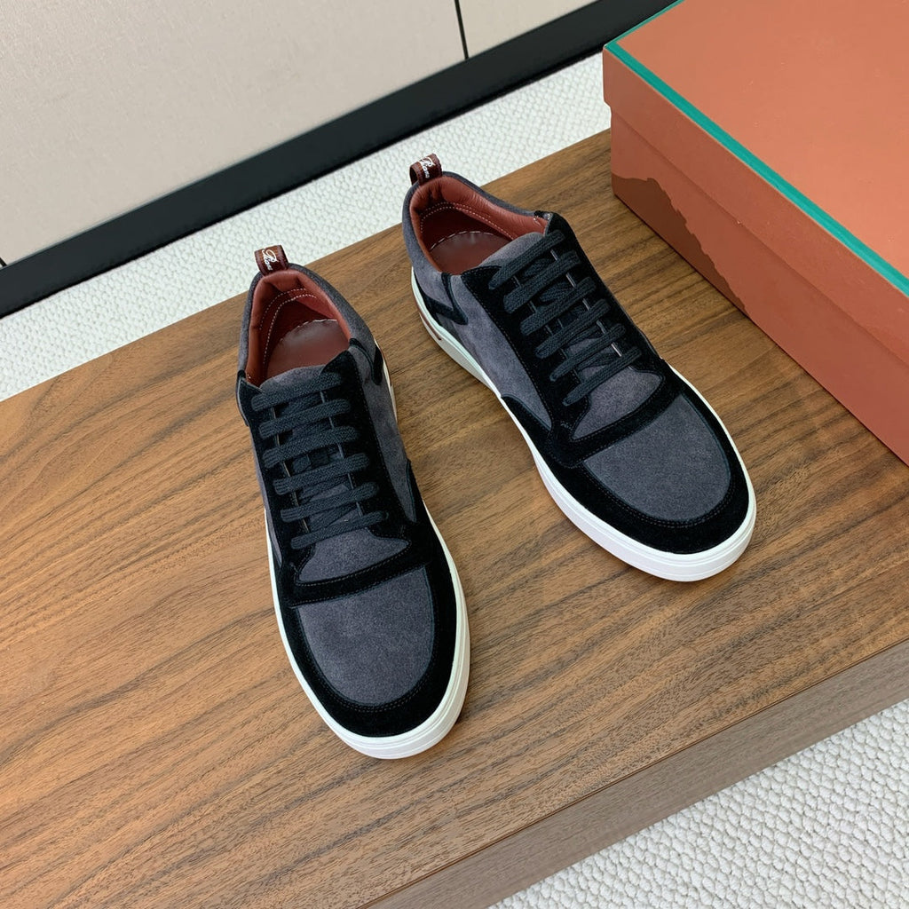 LP NEWPORT WALK SNEAKERS BLACK AND LEAD SUEDE