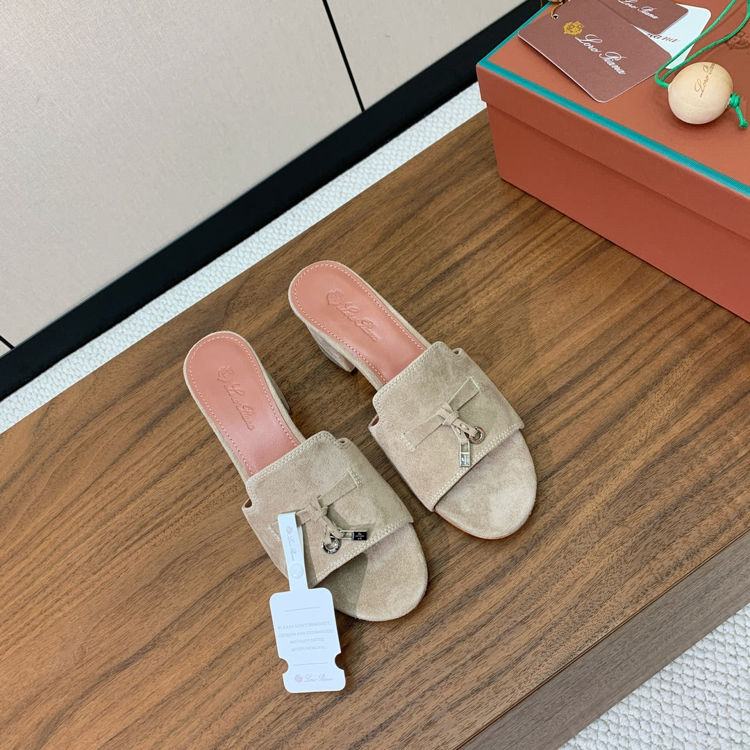 LP HIGH HEELS 25S IN STONE BROWN SUEDE