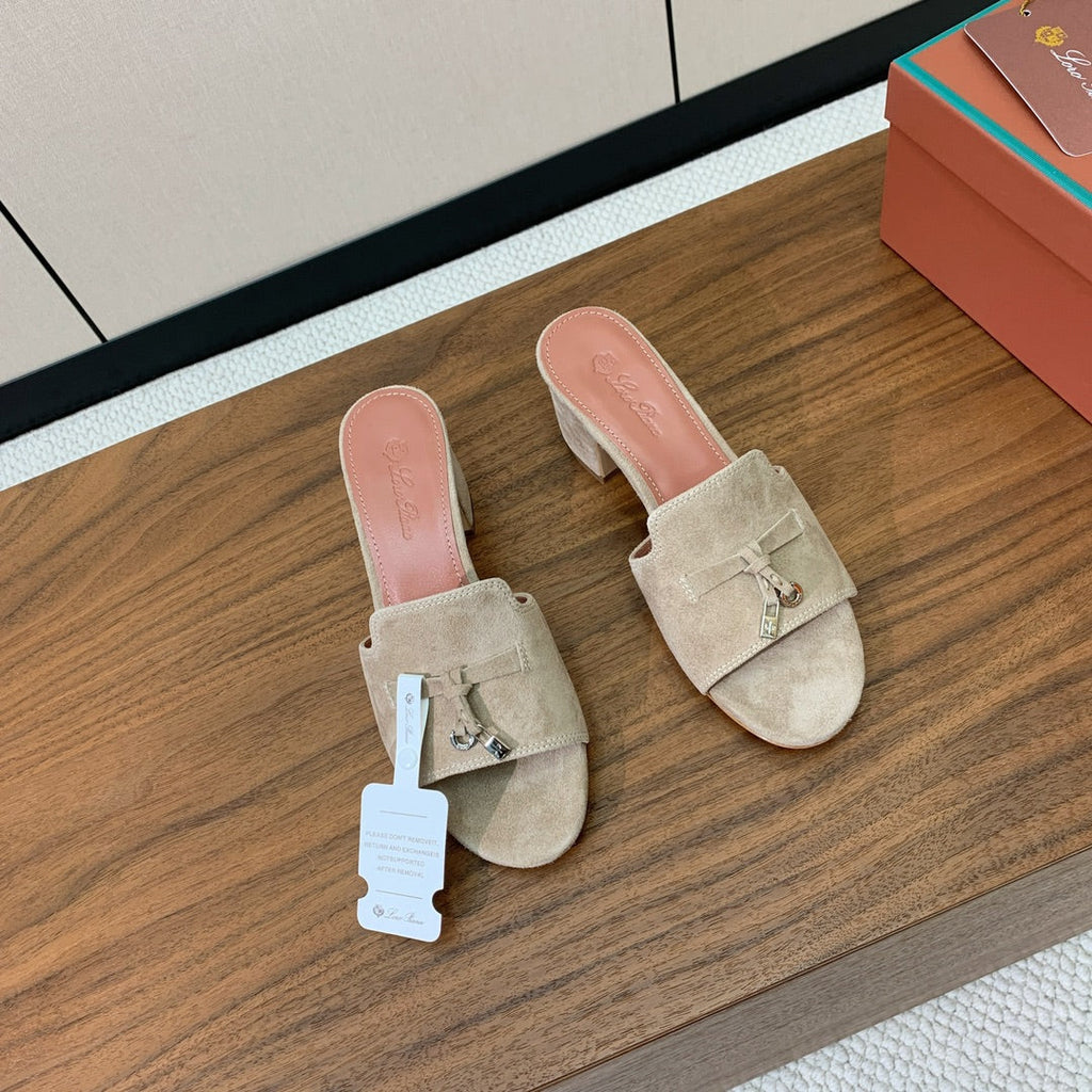 LP HIGH HEELS 25S IN STONE BROWN SUEDE