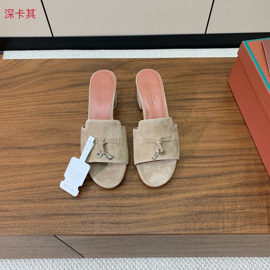 LP HIGH HEELS 25S IN STONE BROWN SUEDE