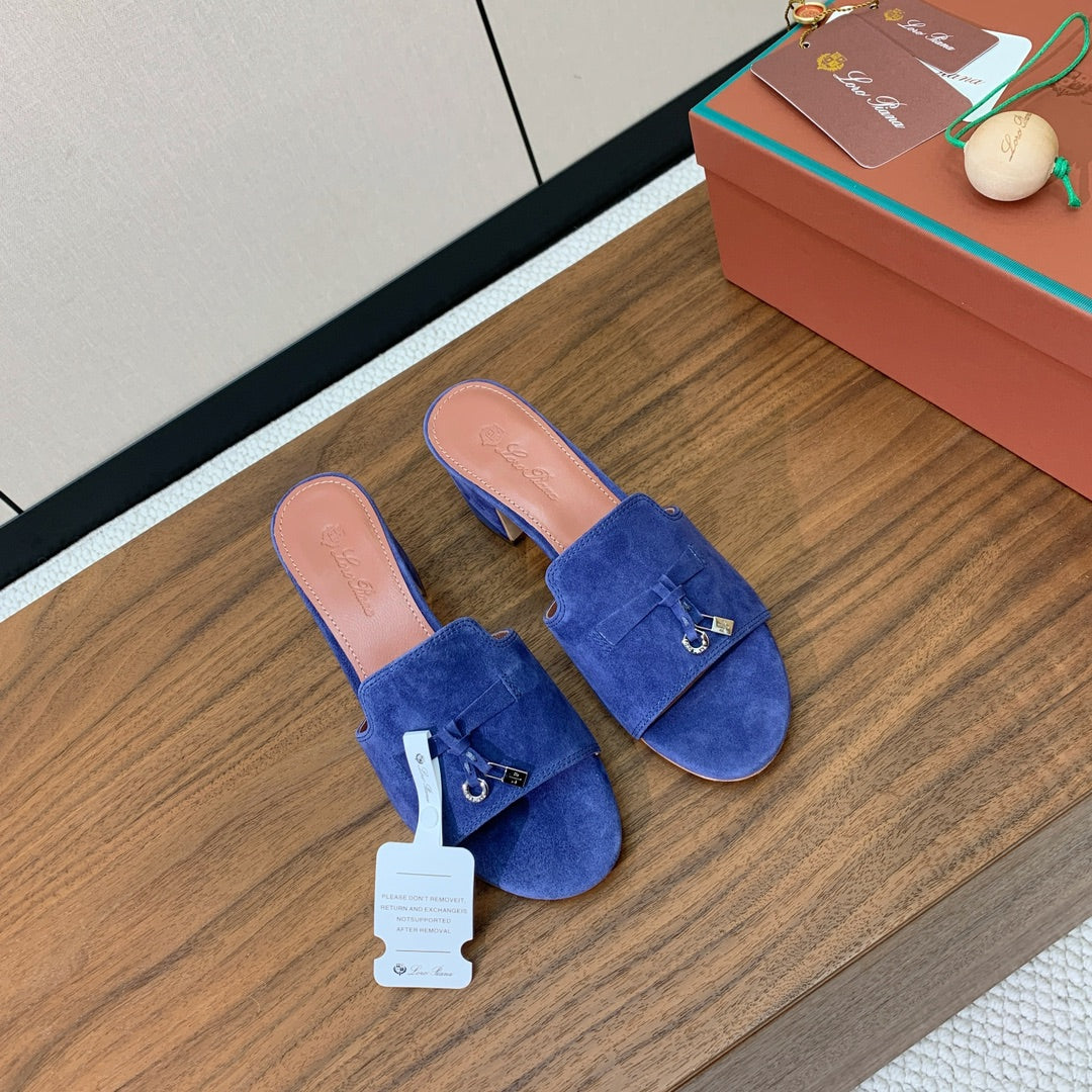 LP HIGH HEELS 25S IN MIDNIGHT BLUE SUEDE