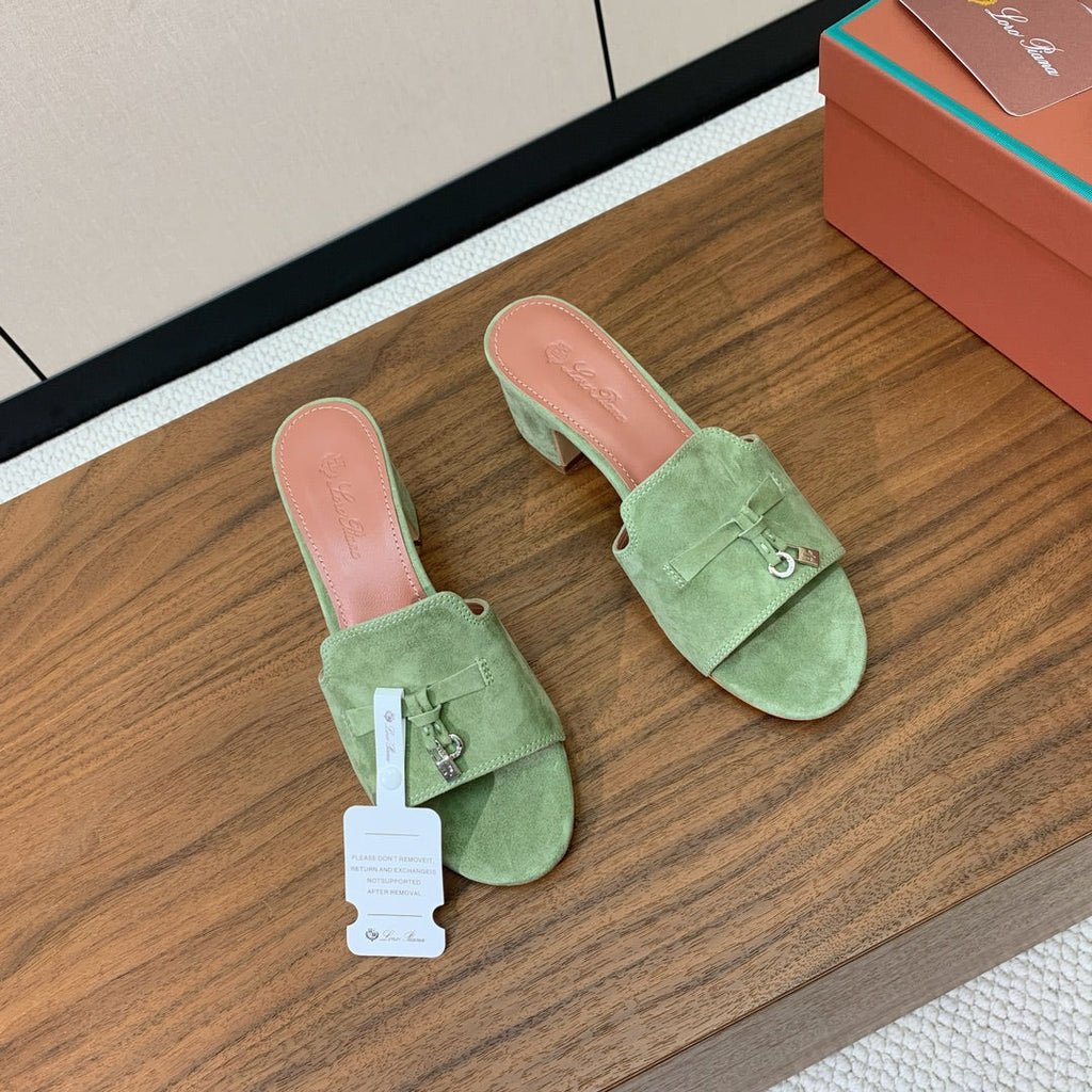 LP HIGH HEELS 25S IN SAGE GREEN SUEDE