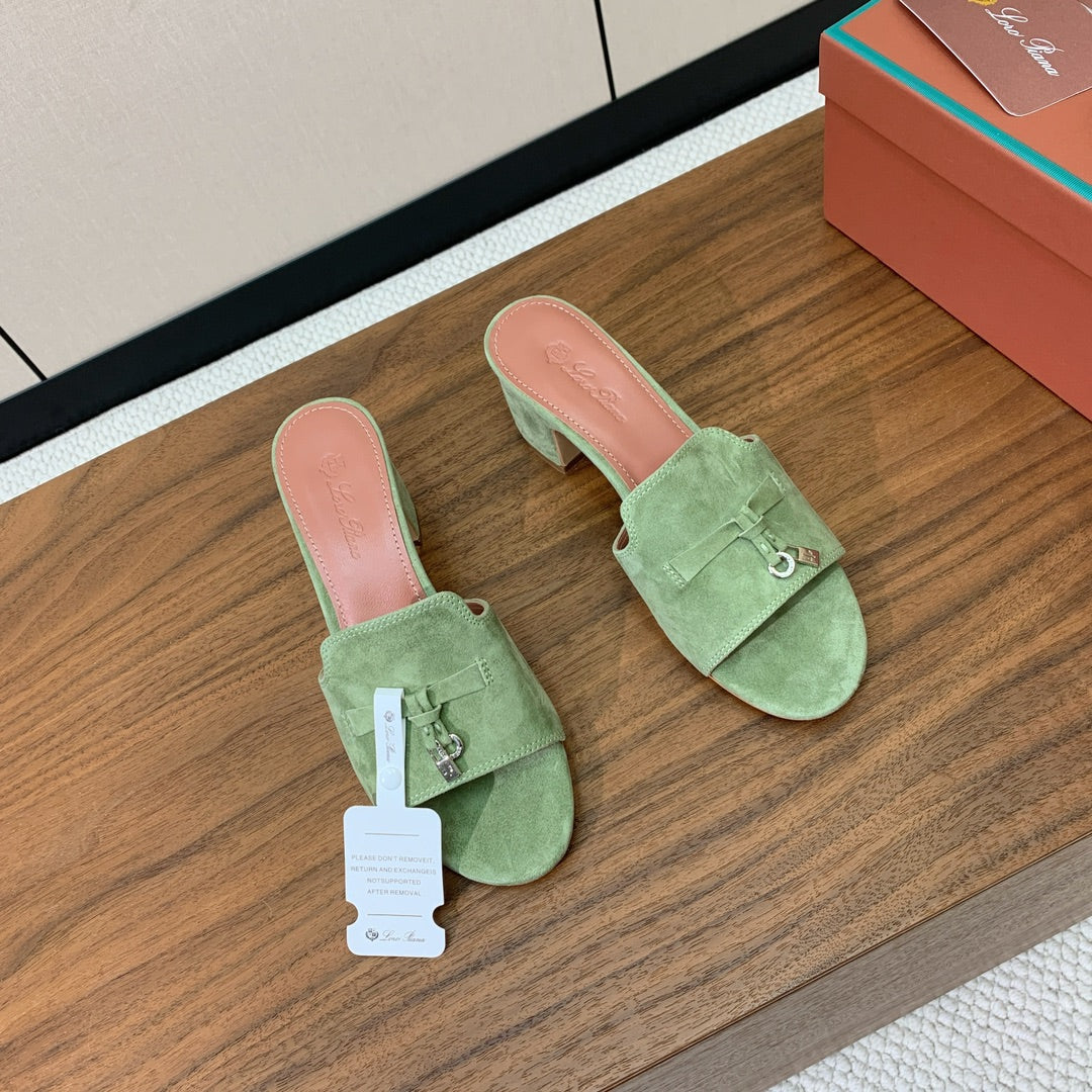 LP HIGH HEELS 25S IN SAGE GREEN SUEDE