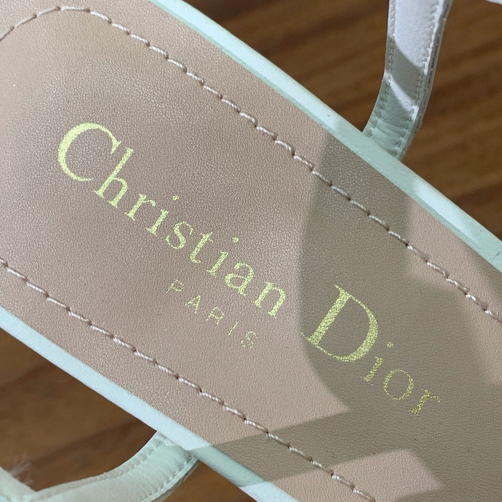 HIGH HEEL EMBROIDERED SANDAL IN WHITE CALFSKIN AND WOVEN STRAPS