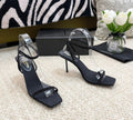 SL GEORGIA SANDALS PUMP BLACK SATIN